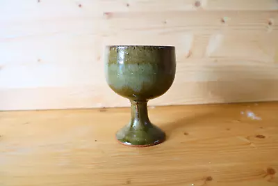 Buy M HB INSCRIBED Stoneware Glazed Green Small Chalice • 2.99£