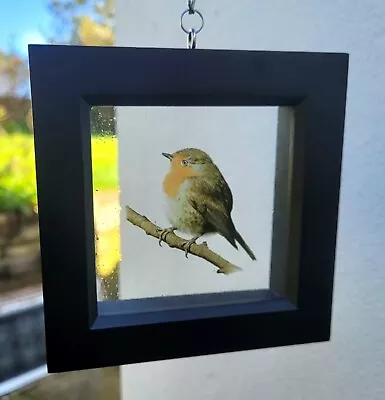 Buy Robin Bird Stained Glass Suncatcher Window Hanging Kiln Fired Birds • 35£