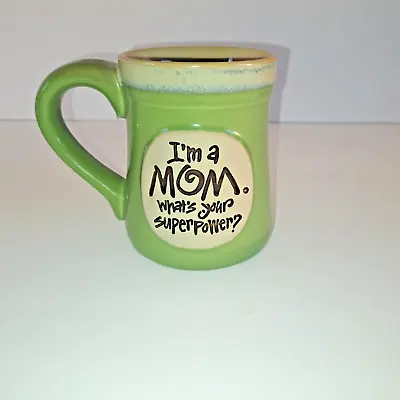 Buy I'm A Mom What's Your Superpower Stoneware Tea Mug Coffee Cup 20 Oz Sage Burton • 18.52£