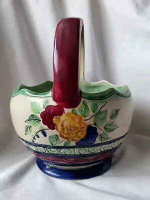 Buy Shorter & Sons Earthenware Posy/Candy Basket, Mabel Leigh Style, Stoke On Trent • 29.99£