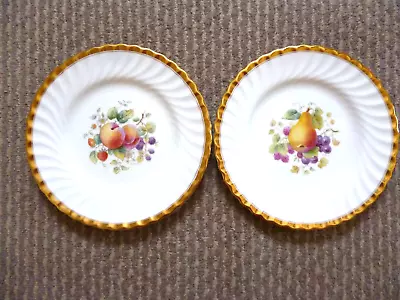 Buy 2 X  Minton For Tiffany & Co Hand Painted Fruit  Plates 20 Cm • 100£