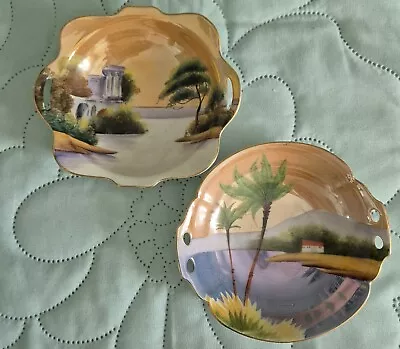 Buy Vintage Noritake Dishes X 2 Lovely Landscape Design Good Condition • 8£