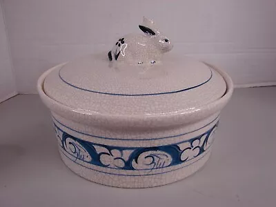 Buy Dedham Pottery Vintage Rabbit Round Covered Casserole Dish & 3  Jar With Lid • 44.66£