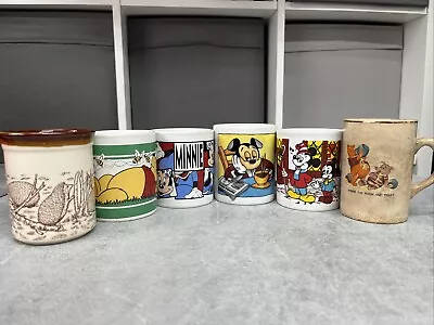 Buy Six Vintage Mugs. Minnie. Disney. Winnie The Pooh. Kilncraft Mug. Biltons • 0.99£