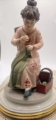 Buy Sandro Maggioni Girl Sewing Handmade Capodimonte Figurine Sculpture Rare • 477.15£