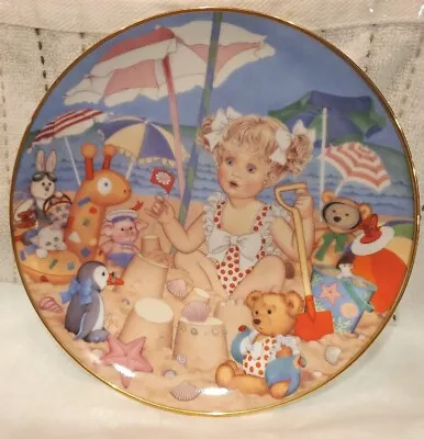 Buy Franklin Mint SAND CASTLES 1990 Collectible Plate CAROL LAWSON Teddy Bears LE   • 4.61£