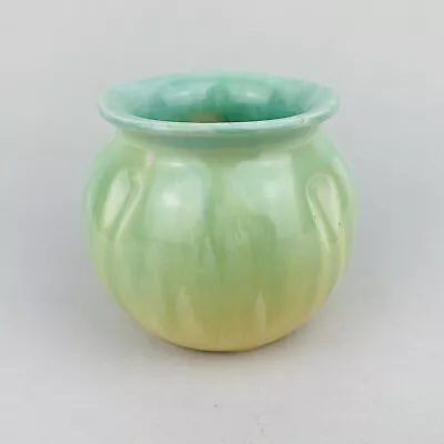 Buy Vintage Newtone Bakewells Australian Small Vase Green Yellow Drip Glaze • 15.27£