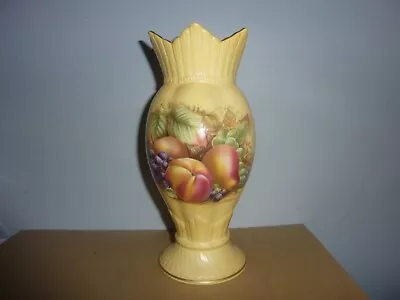 Buy AYNSLEY Fine Bone China VASE ' ORCHARD GOLD ' 8 1/4  Tall CROWN Style RIM EXCELL • 9.99£