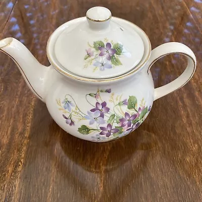 Buy Vintage Sadler Violets Round 6 Cup Teapot Tea Bags Or Tea Leaves Made In England • 19.99£