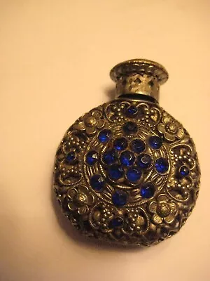 Buy Perfume Bottle Blue Vintage Bohemian 1/2 Full With Perfume • 35£