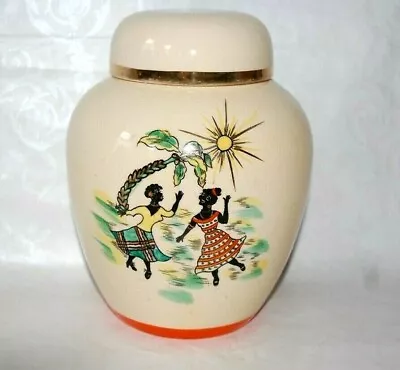 Buy Vintage Ginger Jar Art Deco Kensington Ware Ceramic Calypso Vase Rare 1930's • 32.95£