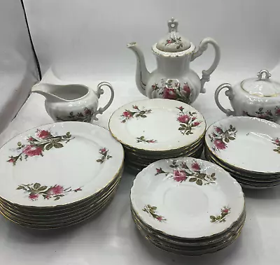 Buy Royal Rose Fine China  Gold Rimmed Dining Set Made In Japan Vintage 28 Pieces • 283.29£