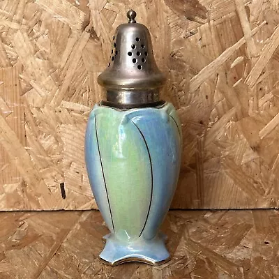 Buy Vintage Art Deco Royal Winton Grimwades Green Blue Lustre Sugar Sifter Shaker • 4.99£