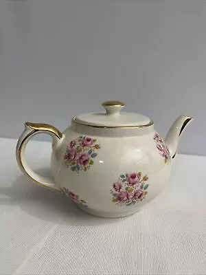 Buy Gibson Staffordshire Pink Flower Pattern China Teapot Approx 2 Pint • 14.99£