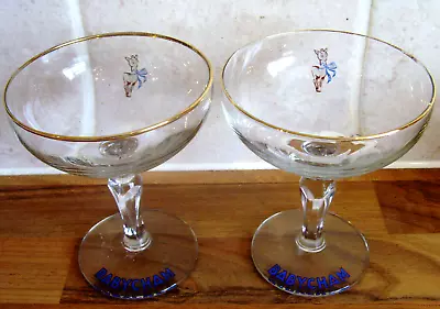 Buy Vintage Babycham Glasses With White Fawn & Babycham Logo On Base 1950's Era • 12.99£