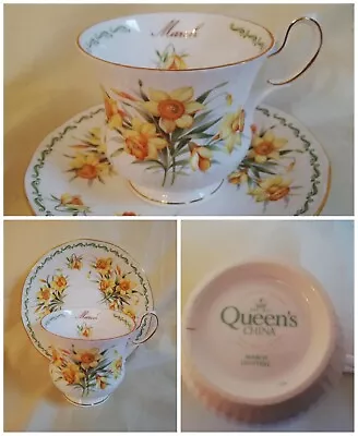 Buy Queen's Rosina China 'March' Cup & Saucer • 10£