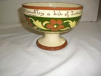 Buy Torquay, Mottoware, Junket Bowl, Scandy Design, Devon, England, Very Rare Pc     • 34.95£