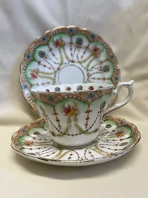 Buy Rare Vintage Royal Staffordshire China Made In England Decorative Tea Trio✅ 1199 • 24.99£