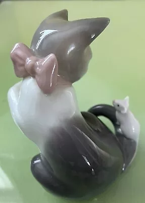 Buy Lladro Cat With Mouse Figurine # 5236 Cute, Stunning & Elegant VGC Rare Vintage • 15.99£