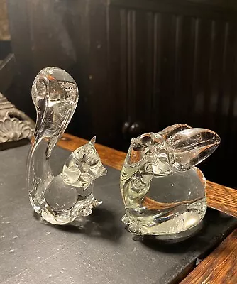 Buy 1960’s/70’s Pair Of Glass Ornaments. Rabbit/Squirrel. Retro. Vintage. • 9.99£