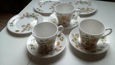 Buy Queen Anne Parisienne 60's Floral Bone China Tea Set Trios X3 - VGC • 25£