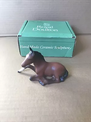 Buy Royal Doulton Laying Horse  Foal Matte Finish  In Excellent Condition With Box • 22£