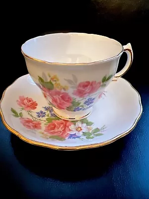 Buy Royal Vale - Pink Rose- Bone China England - Tea Cup And Saucer • 12.11£