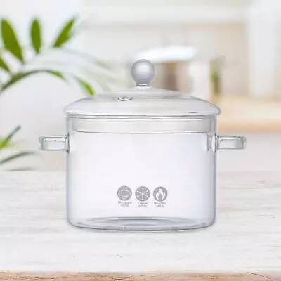 Buy Glass Cooking Pot With Lid With Cover • 12.66£