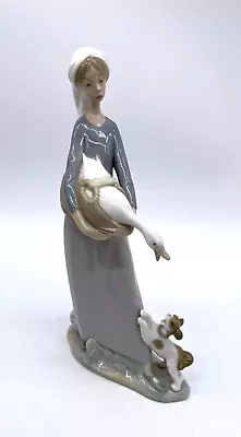 Buy Lladro Figurine Girl With Goose And Puppy 4866 Retired C5 • 59.99£