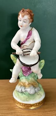Buy Aelteste Volkstedt Dresden Porcelain V40027 Boy Playing A Drum Figurine Figure • 30£