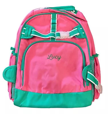 Buy NEW Pottery Barn Kids Large Backpack Pink/Green Monogrammed LUCY FREE Shipping • 74.55£