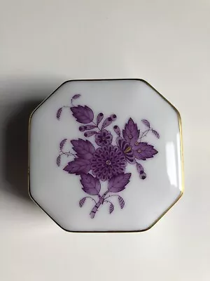 Buy Herend Hungary Hand Painted Chinese Bouquet Trinket/fancy Box • 50£