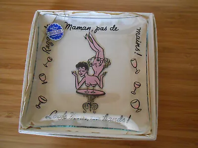 Buy MSM Vintage Danish Glass Tray Made In Denmark Nude Champagne Look Mom, No Hands! • 15.83£