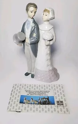 Buy Lladro Porcelain Wedding Day Couple Bride & Groom Marriage Retired Figurine 4808 • 93.18£