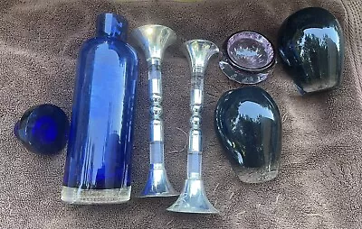 Buy Vintage Swedish ORREFORS LOT BUNDLE Mid Century Vase Dish Apothecary Jar USA • 279.58£