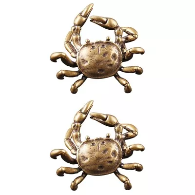 Buy  2 Pack Gold Animal Figurines Crab Ornaments Decorative Dining Table • 11.95£
