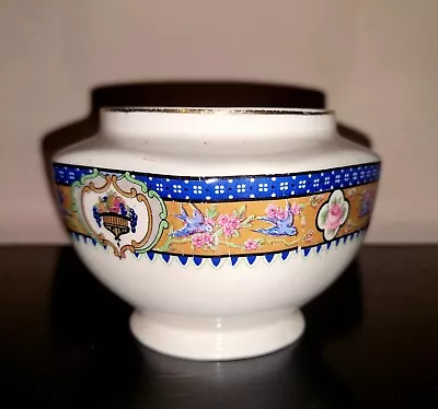 Buy Solian Ware Pot Bowl Soho Pottery Cobridge England Blue Birds Pink Flowers • 5£