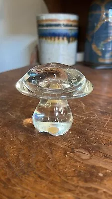 Buy Glass Mushroom Paperweight Toadstool Controlled Bubbles Decorated 3  X 2.5” • 32.62£