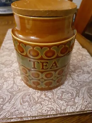 Buy Hornsey Pottery Tea Jar Wood Lid.70s. No Chips .lid Slightly Scratched • 20£