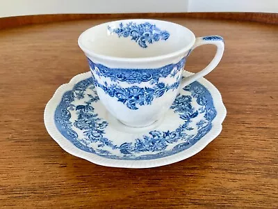 Buy Vtg Johnson Brothers PERSIAN TULIP Demitasse Cup & Saucer ~ Blue & White England • 20.97£