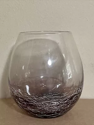 Buy Pier 1 Stemless Crackle Glass Purple/Amethyst Wine Glass Replacement • 18.64£