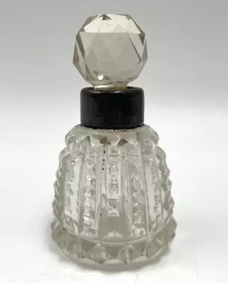 Buy Antique Cut Glass Perfume Bottle WHC Stopper Small Vintage T2710 C3673 • 11.99£
