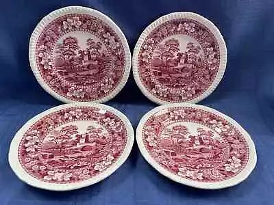 Buy 4 Bread & Butter Plates - Tower Pink By Spode Copeland China - Oval Mark • 13.97£