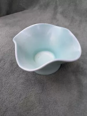 Buy Vintage Dee Cee Unusual Stoneware Ceramic Pale Green Duck Egg Posy Vase Bowl • 26£