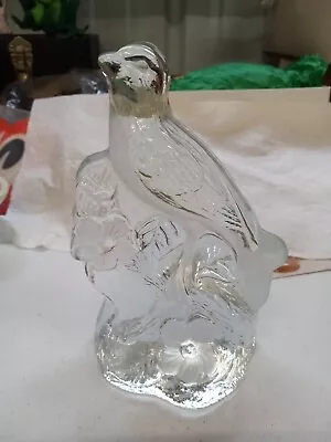 Buy Vintage Viking Glass Clear Frosted Bird Robin Figurine Bookend Paperweight 7.25  • 27.95£