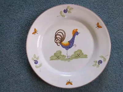 Buy French Faience Rooster Plate 25cm Handpainted  • 7£