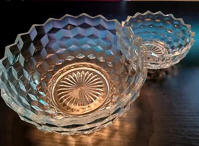 Buy Cubist Glass 8  And 6  Bowls American Glassware Fostoria  • 21.99£