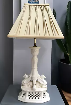 Buy Vintage Country House Ornate Classical Creamware 'griffin Creamware' Table Lamp • 48£