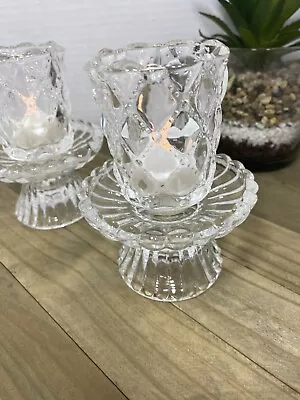 Buy Party Lite Glass Candle Votive Holders Cottage Romantic Victorian MCM • 17.47£