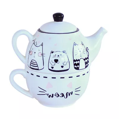 Buy  Teapot And Mug Gift Cat Cup Housewarming Set Porcelain Stove Travel • 13.85£